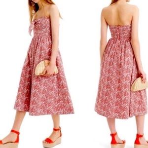Nwot J.Crew Liberty print Bandeau Dress